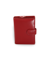 Red women's leather wallet with a pinch 511-9769-31