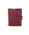 Burgundy ladies leather wallet with pinch 511-9769-34