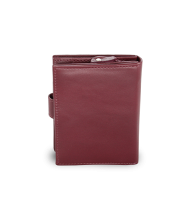 Burgundy ladies leather wallet with pinch 511-9769-34