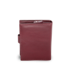 Burgundy ladies leather wallet with pinch 511-9769-34