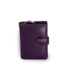 Purple women's leather wallet with a peg 511-9769-76