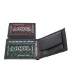 Schwarzes Mini-Portemonnaie aus Leder 513-0413A-60
