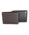 Men's Brown leather wallet with inner fastener 513-12809-47
