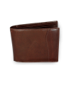 Dark brown men's leather wallet 513-17261-47