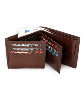 Dark brown men's leather wallet 513-17261-47
