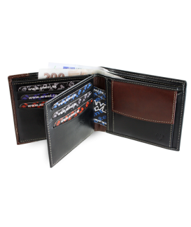 Black-brown men's leather wallet 513-17261A-60/47