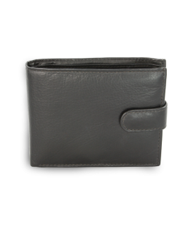 Black men's leather wallet with a pin 513-1904-60