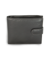 Black men's leather wallet with a pin 513-1904-60