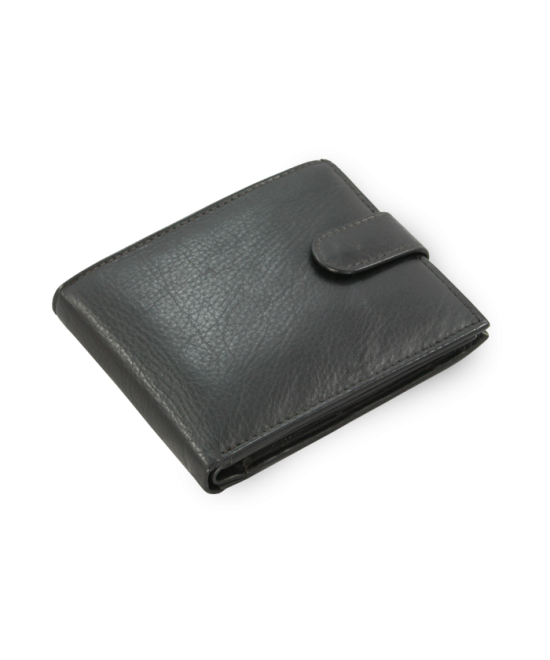 Black men's leather wallet with a pin 513-1904-60