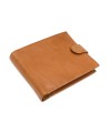 Cognac brown men's leather wallet with a pinch 513-2007-05