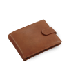 Dark brown men's leather wallet with a pinch 513-2007-47