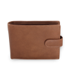 Dark brown men's leather wallet with a pinch 513-2007-47