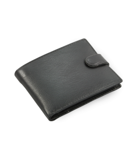 Black men's leather wallet with a pinch 513-2007-60