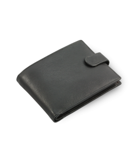 Black men's leather wallet with a pinch 513-2007A-60