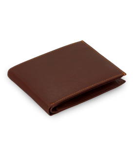 Dark brown men's leather wallet 513-2313-47