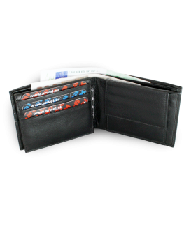 Black men's leather wallet 513-2904-60