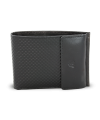 Black men's leather wallet with flap 513-2972-60