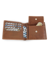 Dark brown men's leather wallet 513-3223-47