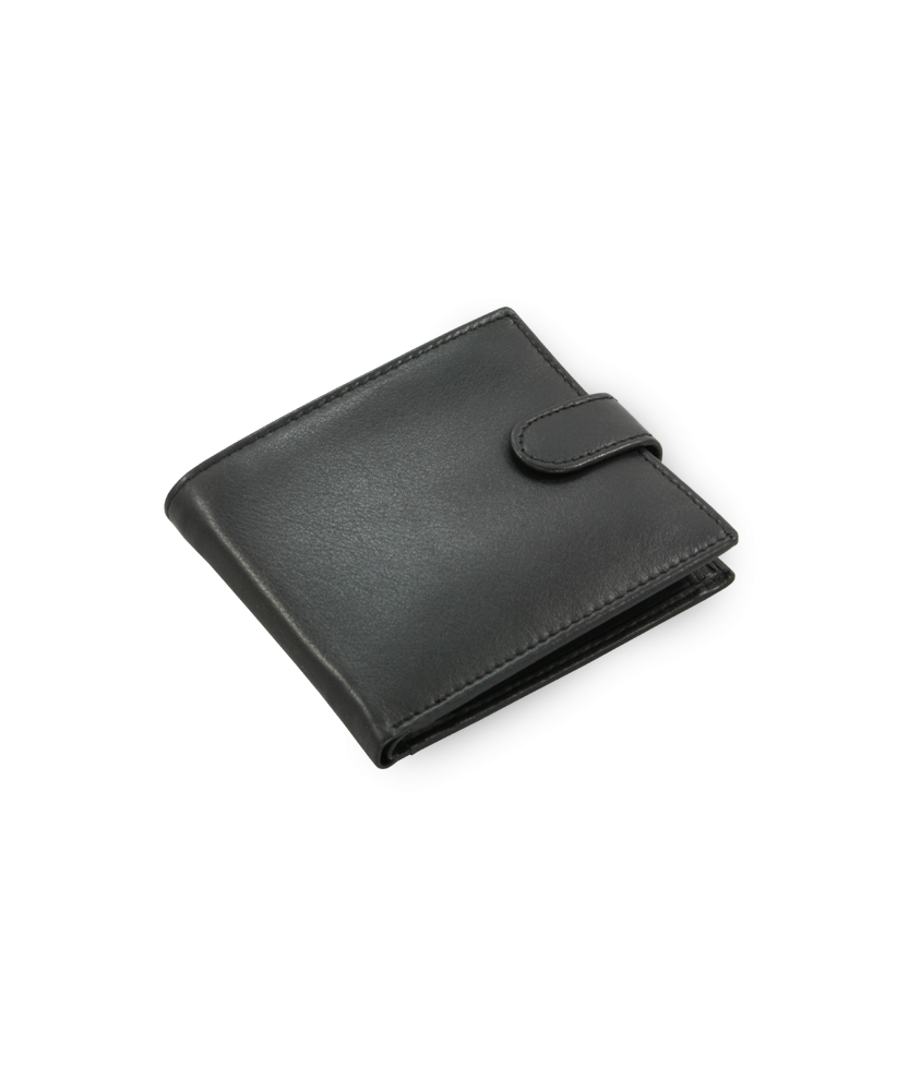 Black men's leather wallet with a pinch 513-3223L-60