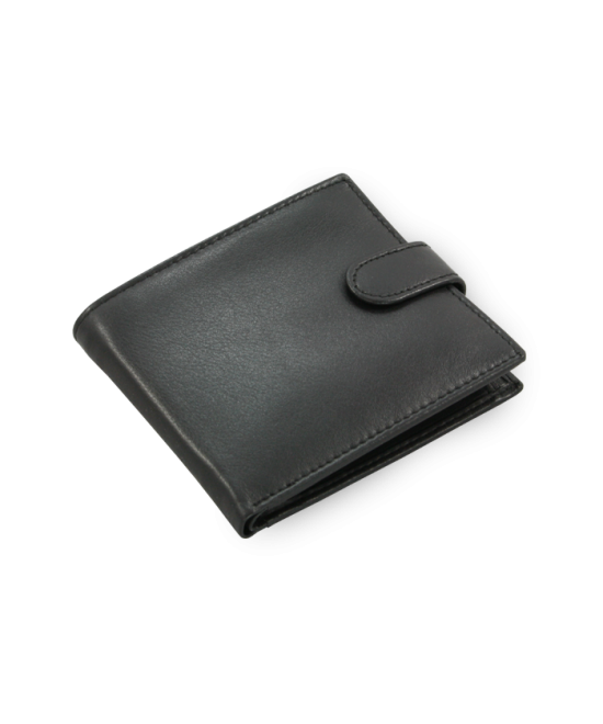 Black men's leather wallet with a pinch 513-3223L-60