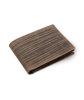 Dark brown men's leather wallet in the style of BAMBOO 513-4241-47