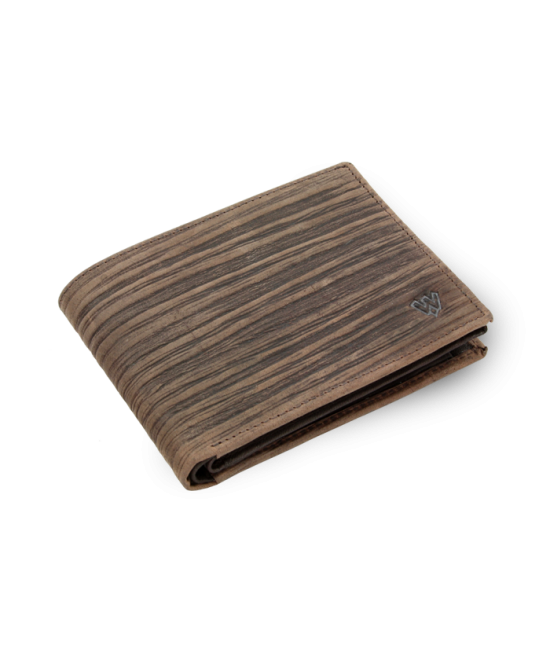Dark brown men's leather wallet in the style of BAMBOO 513-4241-47