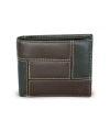 Men's leather wallet in combination of black and brown color 513-4397A-60/47