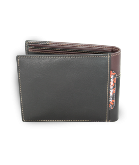 Men's leather wallet in combination of black and brown color 513-4397A-60/47