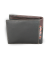 Men's leather wallet in combination of black and brown color 513-4397A-60/47