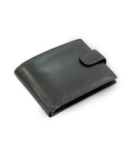 Black men's leather wallet with pins 513-4404-60