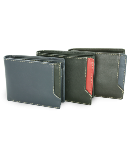 Blue men's leather wallet 513-4701-97/60