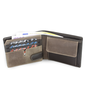 Brown men's leather wallet 513-5501-47