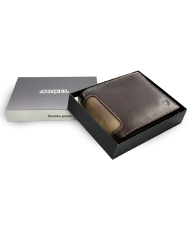 Brown men's leather wallet 513-5501-47