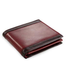 Black and red men's leather wallet 513-6022 31/60