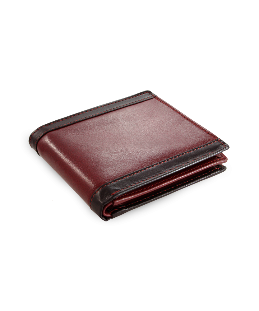 Black and red men's leather wallet 513-6022 31/60