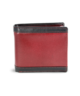 Black and red men's leather wallet 513-6022 31/60