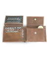 Dark brown men's leather wallet 513-7033-47