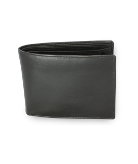 Black men's leather document wallet 513-7106-60