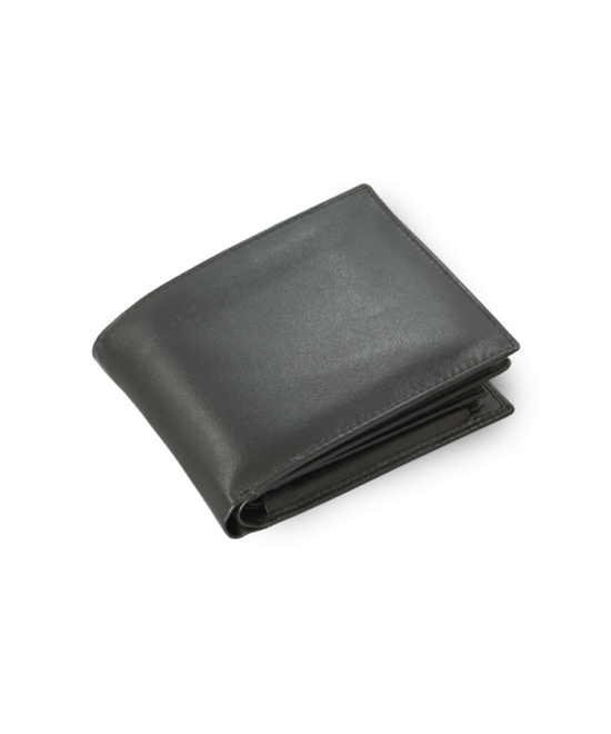 Black men's leather document wallet 513-7106-60