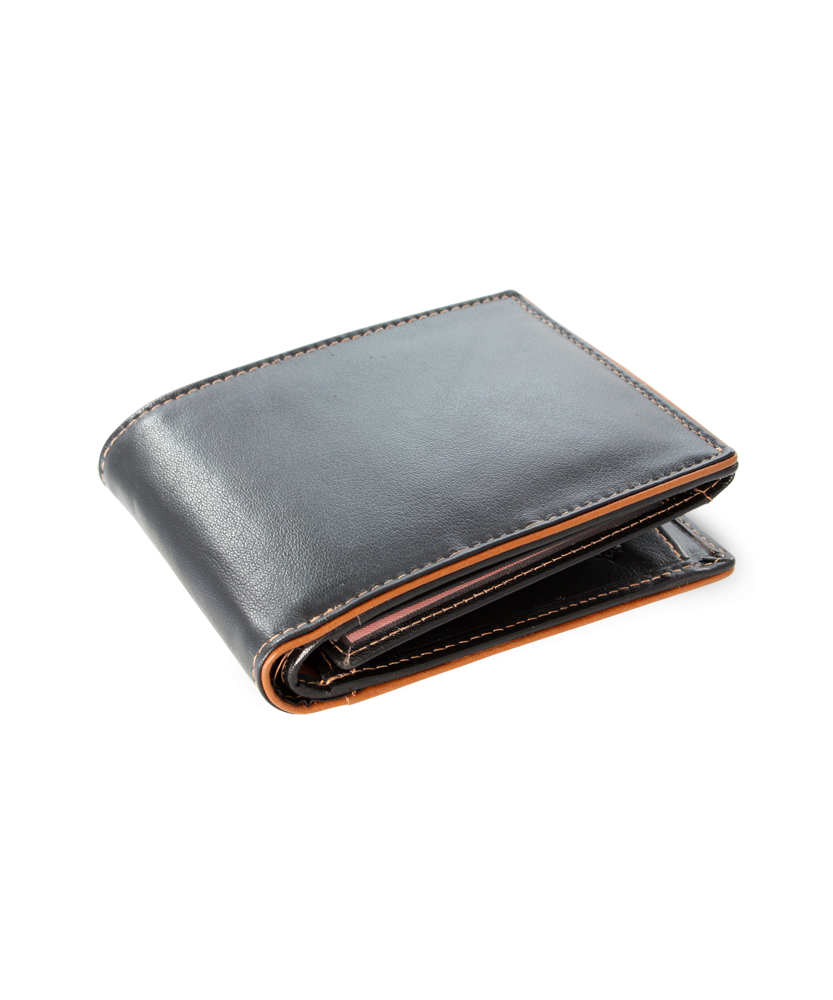 Men's Black-brown leather wallet 513-8142-60/40