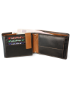 Men's Black-brown leather wallet 513-8142-60/40