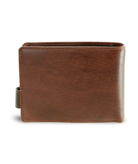 Brown-black men's leather wallet with a peg 513-8194-40/60