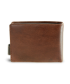 Brown-black men's leather wallet with a peg 513-8194-40/60