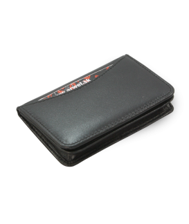 Black leather business card holder 514-0004-60