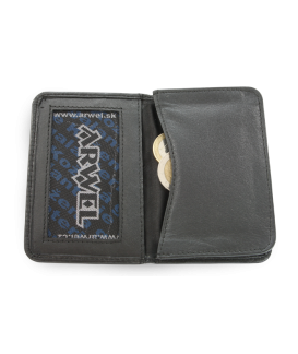 Black leather business card holder 514-0004-60