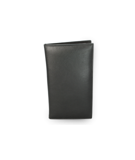 Black leather document wrap 514-0007-60