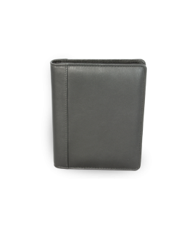 Black leather business card holder 514-0341-60