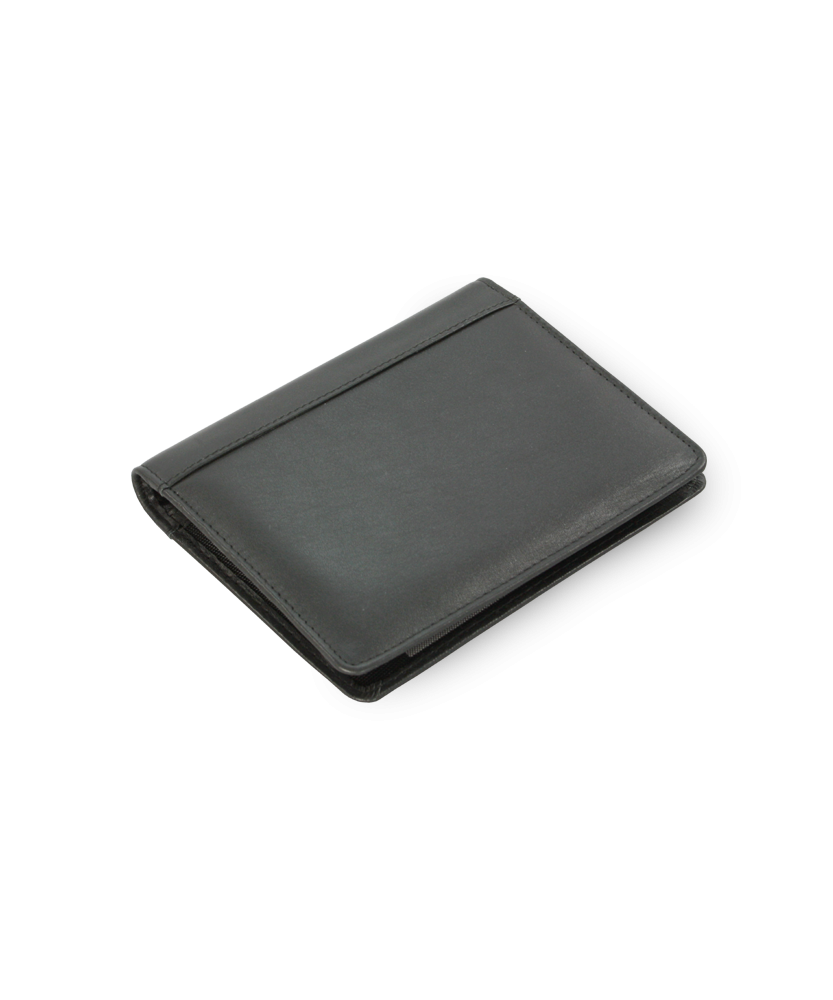 Black leather business card holder 514-0341-60