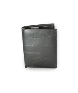 Black men's leather document wallet with a pinch 514-1610-60