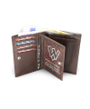 Dark brown men's leather document wallet  514-1790-47